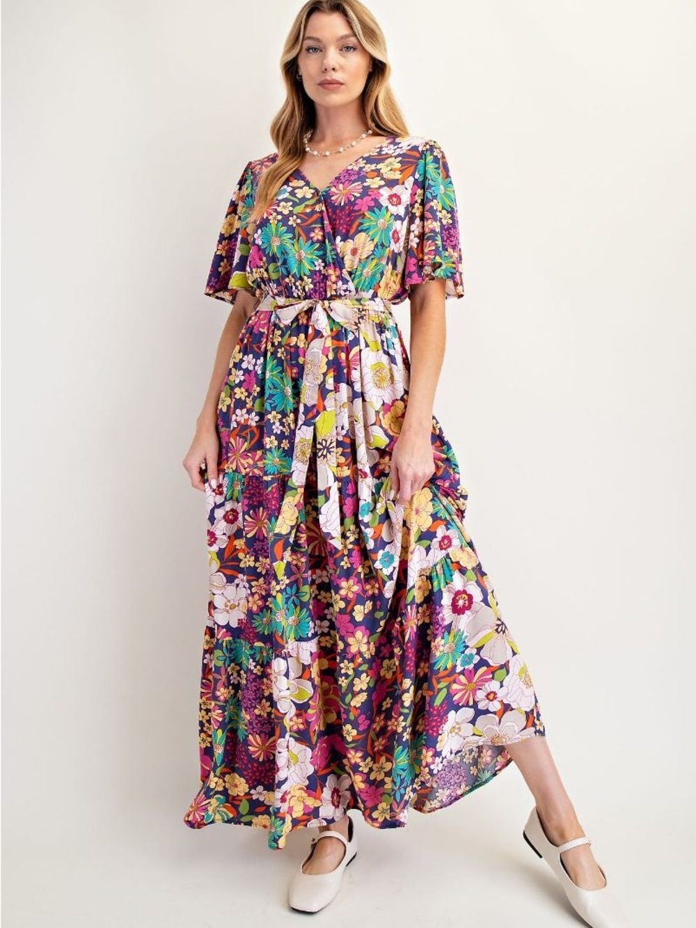 New Easel Floral Maxi Dress - Picture 1 of 4